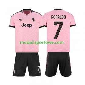 Koszulka Juventus Cristiano Ronaldo 7 Dziecięcy Wyjazdowe Stroje Piłkarskie 2026/27 Krótki Rękaw